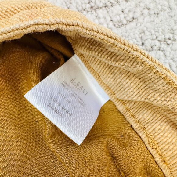 Brandy Melville J. Galt Brown Tan Button Fly Denim Mini Skirt Size Small PacSun - Picture 3 of 8
